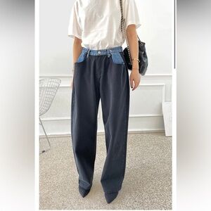 Elegant Two-Tone Women's Flare Jeans